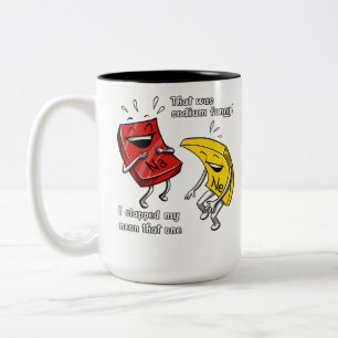 Chemistry That Was Sodium Funny Science Joke Two-Tone Coffee Mug