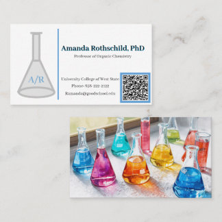 Chemistry Theme Business Card Professor Chemist