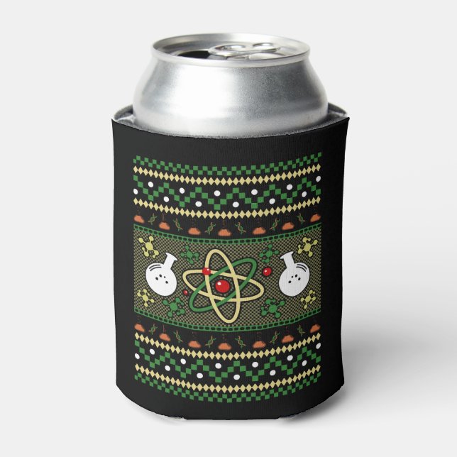 Chemistry Ugly Christmas Science Engineer Gift Can Cooler (Can Front)