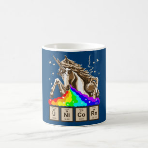 Chemistry unicorn vomits rainbow coffee mug