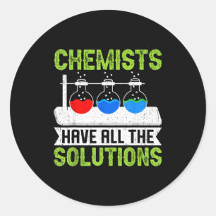 Chemists All Solutions Chemistry Lab Classic Round Sticker