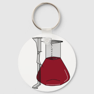 Chemists Chemistry Beakers Test Tubes Solutions Key Ring