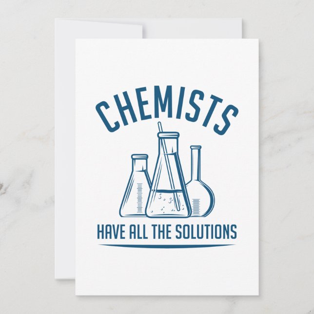 Chemists Have All The Solutions Thank You Card (Front)