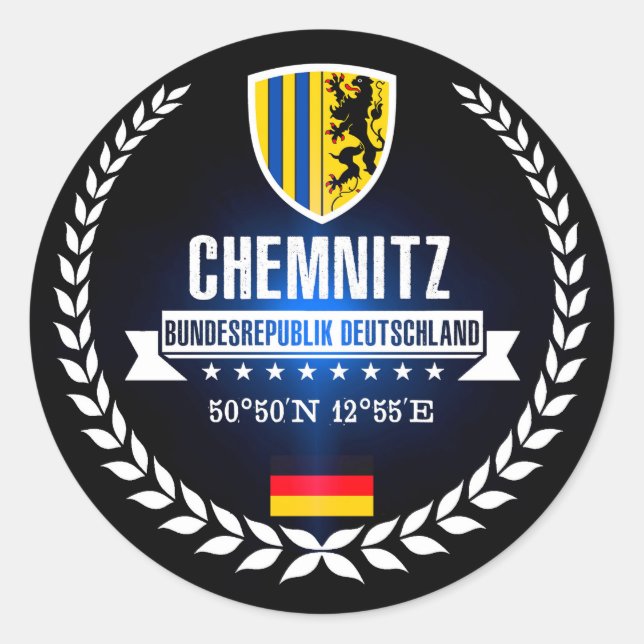 Chemnitz Classic Round Sticker (Front)