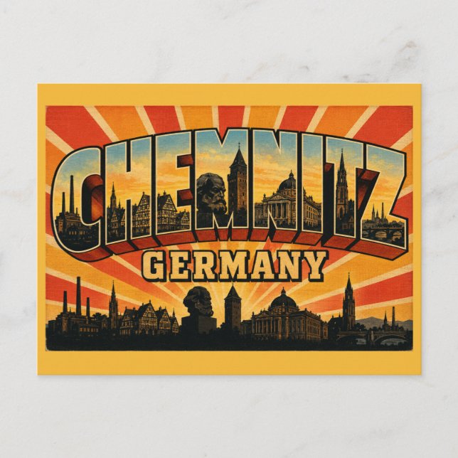 Chemnitz Germany Monument Postcard (Front)