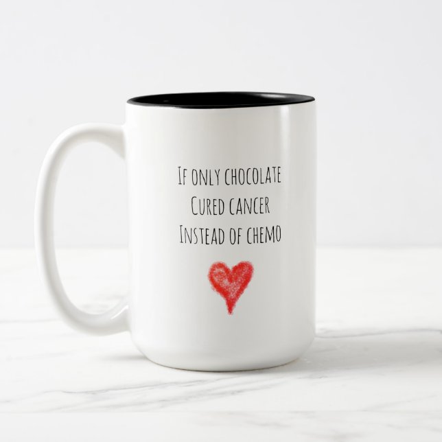 Chemo Cancer Humour Two-Tone Coffee Mug (Left)
