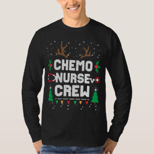 Chemo Infusion Nurse Cute Christmas Gnomes Oncolog T-Shirt