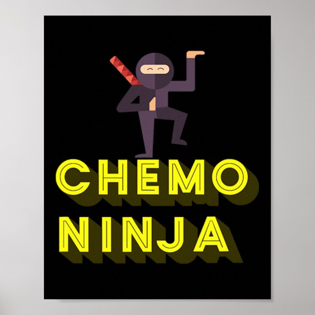 Chemo Ninja Kids Cancer Awareness Month  Poster (Front)
