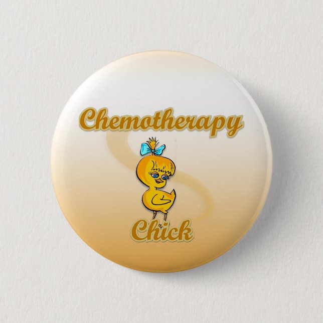 Chemotherapy Chick 6 Cm Round Badge (Front)