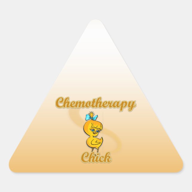 Chemotherapy Chick Triangle Sticker (Front)