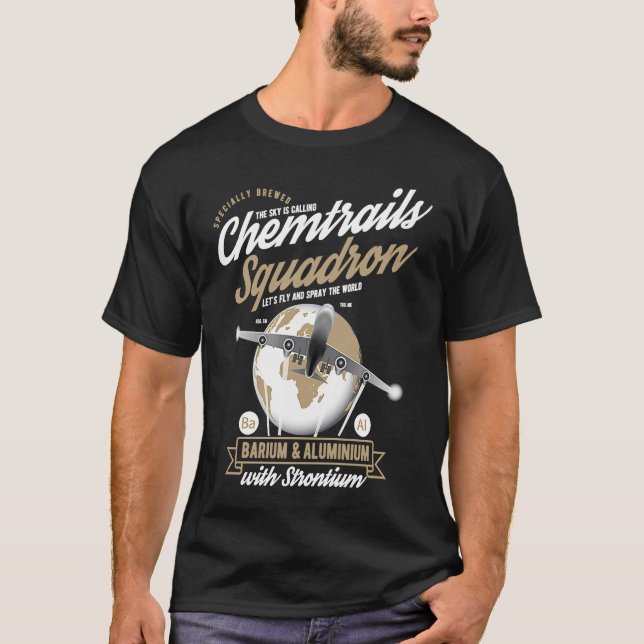 Chemtrail Flight Squardon   Pilot T-Shirt (Front)