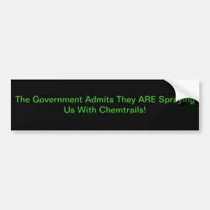 Chemtrails Bumper Sticker