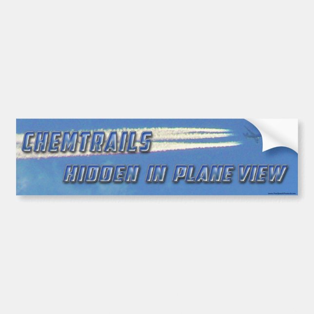 Chemtrails in Plane View Bumper Sticker (Front)