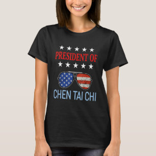Chen Tai Chi Healing Usa Flag Therapist Saying T-Shirt