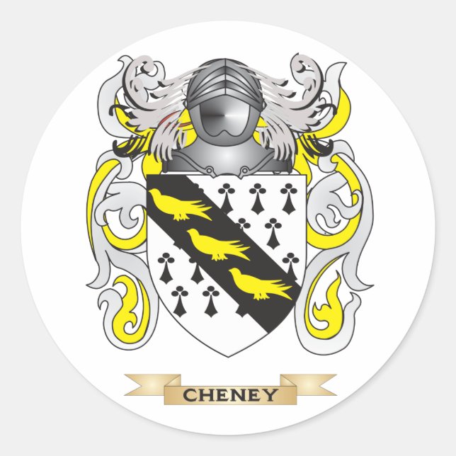 Cheney Coat of Arms Classic Round Sticker (Front)