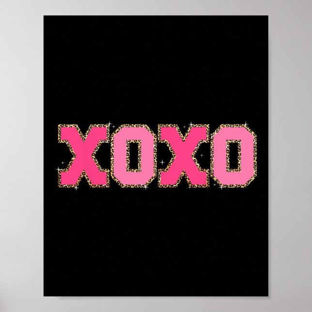 Chenille Patch Sparkling Xoxo Valentine Day Heart  Poster (Front)