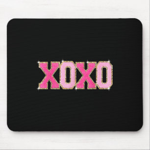 Chenille Patch Sparkling Xoxo Valentines Day Mouse Pad