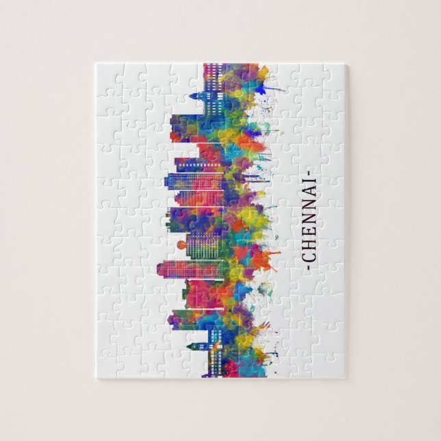 Chennai India Skyline Jigsaw Puzzle (Vertical)