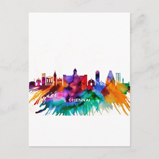 Chennai Skyline Holiday Postcard (Front)
