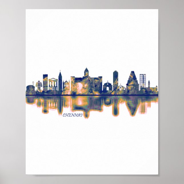 Chennai Skyline Poster (Front)