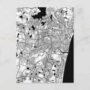 Chennai Tamil Nadu Map Postcard
