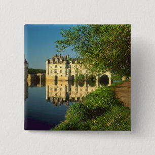 Chenonceau Chateau, Loire Valley, 15 Cm Square Badge