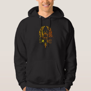Chepre Beetle With Glyphs Egyptian Scarab Hoodie