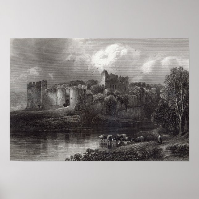 Chepstow Castle, engraved by R. Hinshelwood Poster (Front)