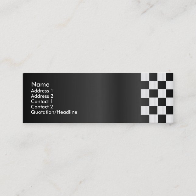 Chequerboard Border Profile Card (Front)