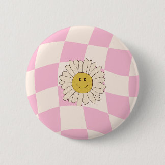 Chequerboard Daisy Button