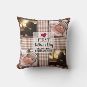 Chequerboard First Father's Day 2 Photo  Cushion