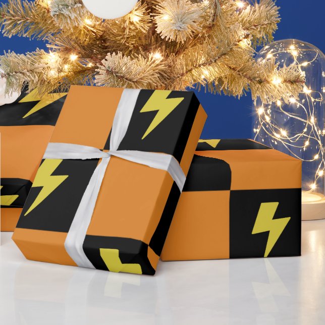  Chequerboard flash sign pattern , Y2K Wrapping Paper (Holidays)