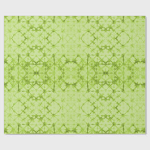Chequerboard Fortune Teller Mirror Chartreuse Wrapping Paper