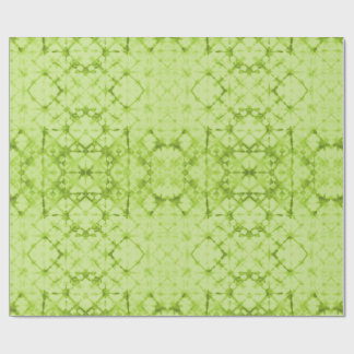 Chequerboard Fortune Teller Mirror Chartreuse Wrapping Paper