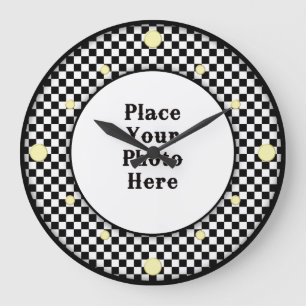 Chequerboard Frame Your Photo Wall Clock