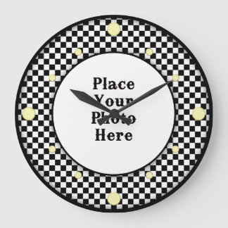 Chequerboard Frame Your Photo Wall Clock
