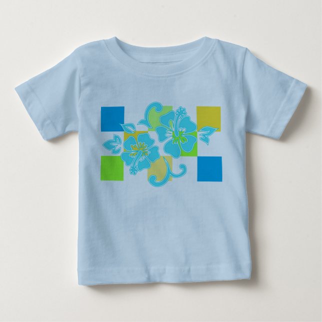 Chequerboard Hibiscus Toddler & infant Tees (Front)