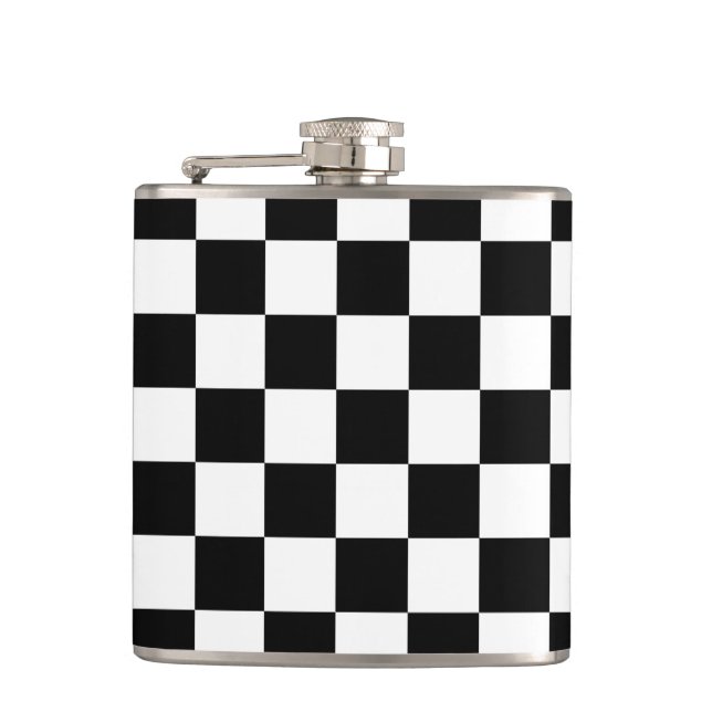 Chequerboard Hip Flask (Front)