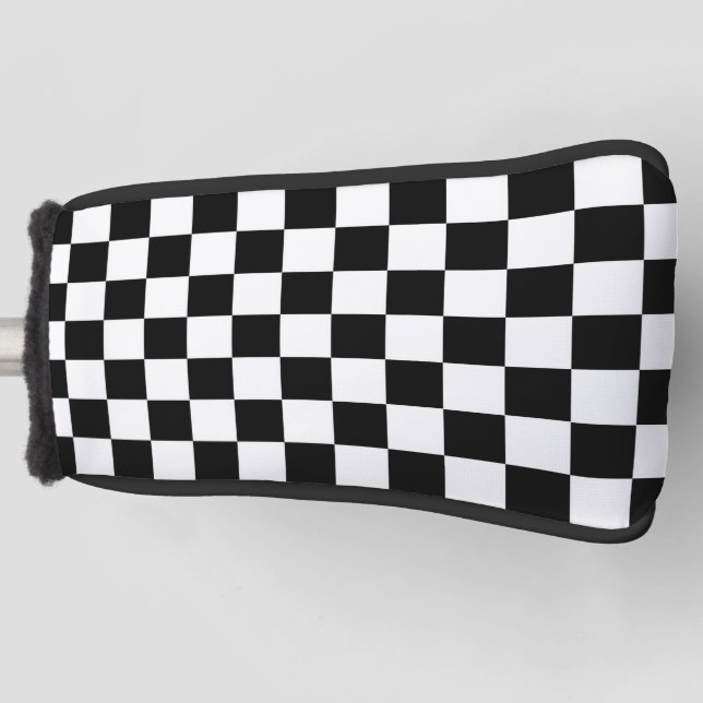 Chequerboard  Laptop Sleeve Golf Head Cover (Front)