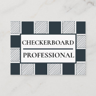 Chequerboard Modern Geometric  Business Card