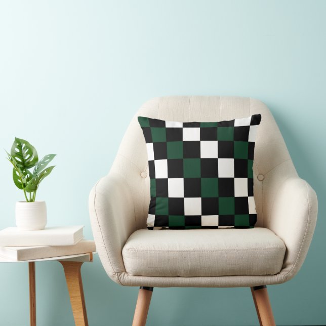 Chequerboard Modern Preppy Checkers Cushion (Chair)