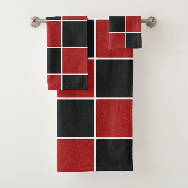 Chequerboard (More Options) - Bath Towel Set (Insitu)