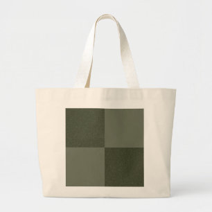 Chequerboard Moss Green Tote Bag