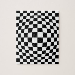 Chequerboard optical illusion jigsaw puzzle