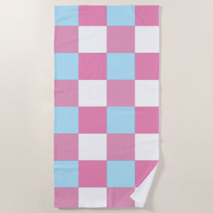 Chequerboard Pattern Beach Towel