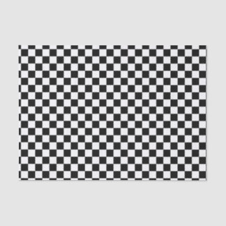 Chequerboard pattern black and white tissue paper