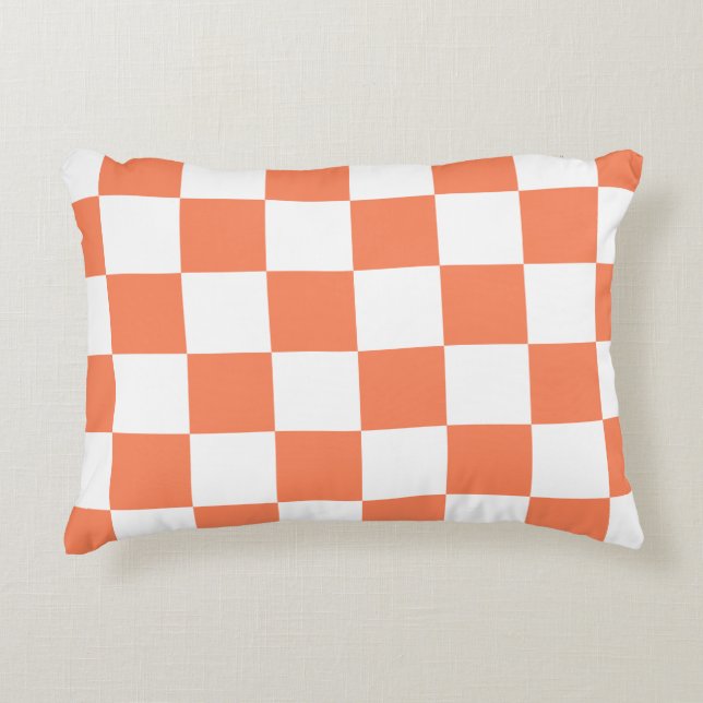 Chequerboard Pattern Decorative Cushion (Front)