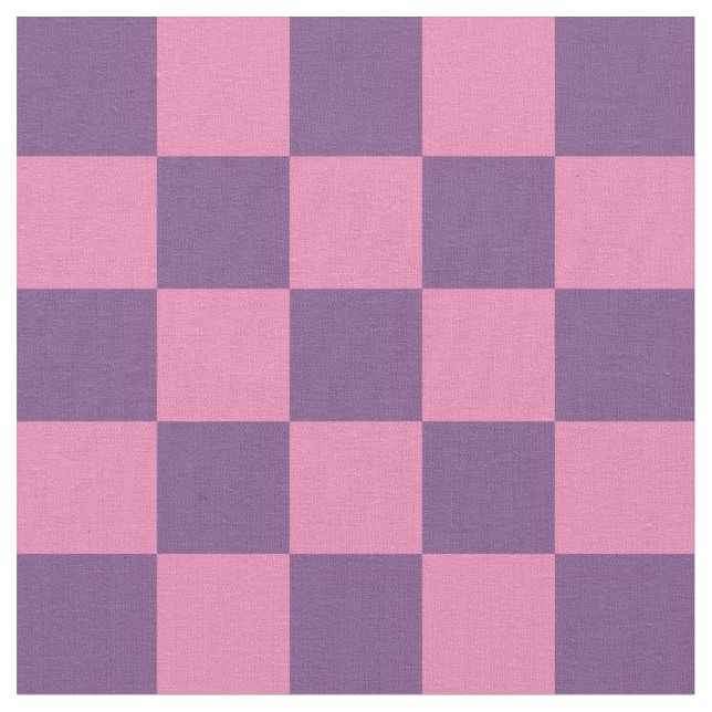 Chequerboard Pattern in Pink and Purple Fabric (Close Up)