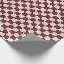 Chequerboard Pattern - red and offwhite