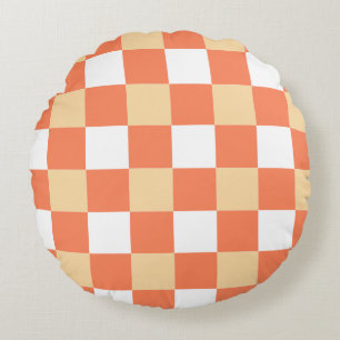Chequerboard Pattern Round Cushion